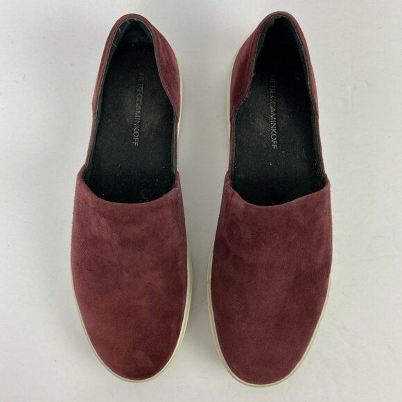 Rebecca Minkoff Red d'Orsay Nana Slip On Flats Size 10 Burgundy Maroon Shoes - Picture 5 of 11